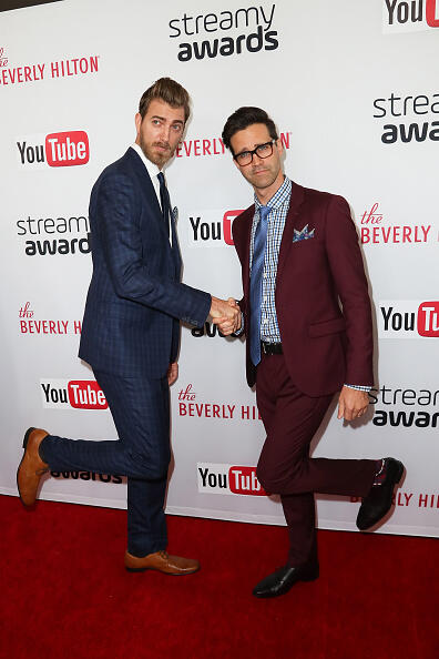 BEVERLY HILLS, CA - OCTOBER 04: Rhett and Link arrives at the 2016 Streamy Awards at The Beverly Hilton Hotel on October 4, 2016 in Beverly Hills, California.  (Photo by David Livingston/Getty Images)
