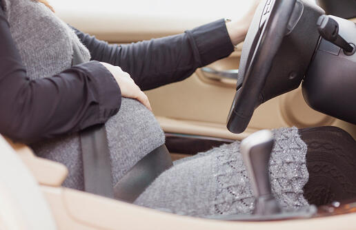 Pregnant woman driving