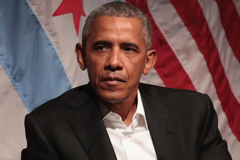 CHICAGO, IL - APRIL 24:  Former President Barack Obama listens as participants speak during a forum at the University of Chicago held to promote community organizing on April 24, 2017 in Chicago, Illinois. The visit marks Obama's first formal public appea