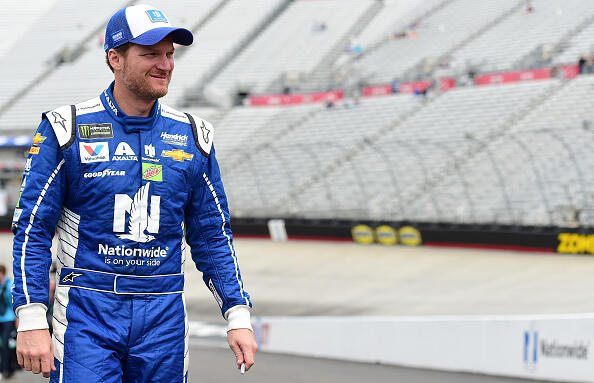 BRISTOL, TN - APRIL 22:  Dale Earnhardt Jr., driver of the #88 Nationwide Chevrolet, walks through the garage area during practice for the Monster Energy NASCAR Cup Series Food City 500 at Bristol Motor Speedway on April 22, 2017 in Bristol, Tennessee.  (Photo by Jared C. Tilton/Getty Images)