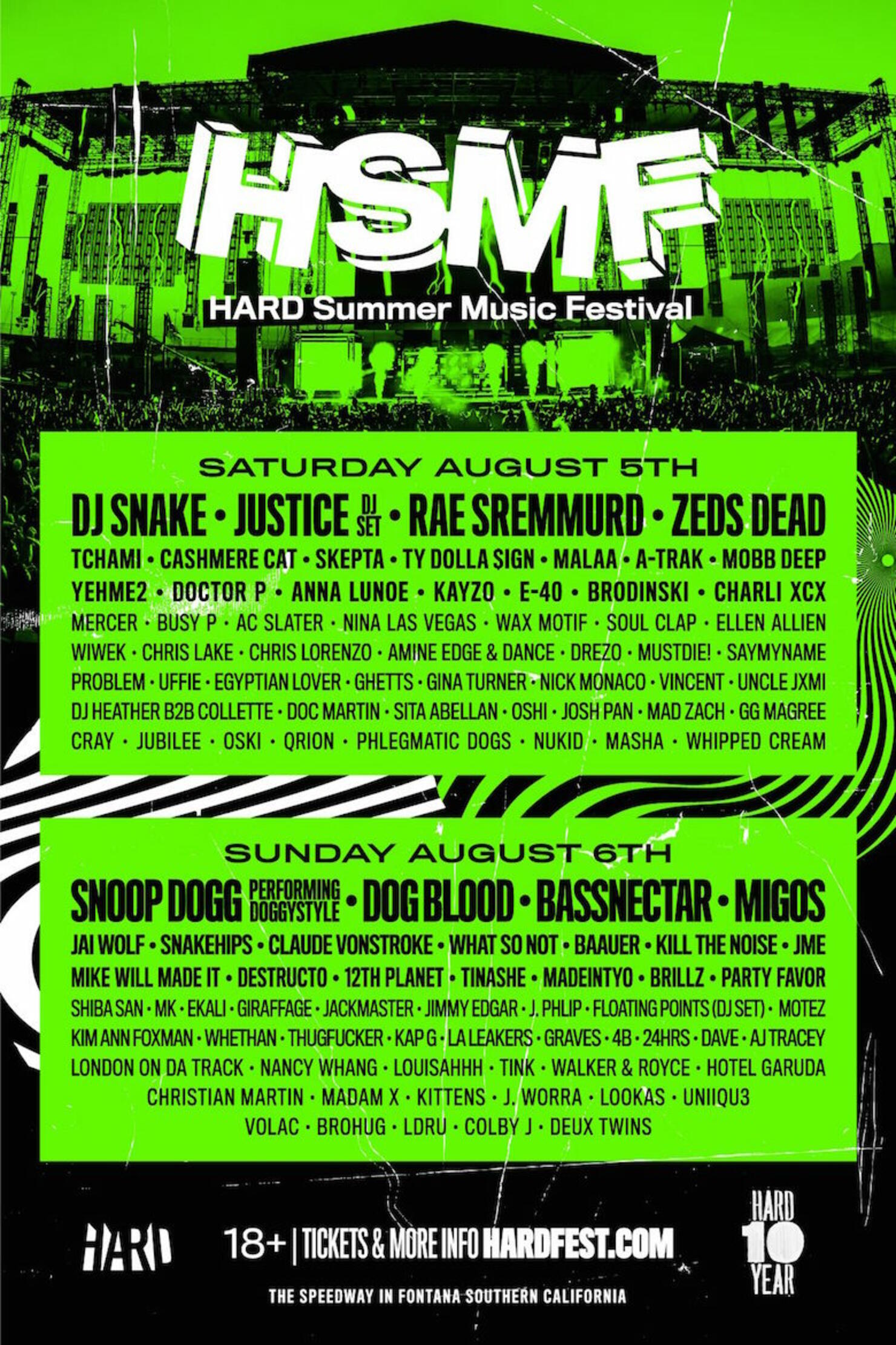 HARD Summer Music Festival Celebrates 10th Anniversary With AllStar