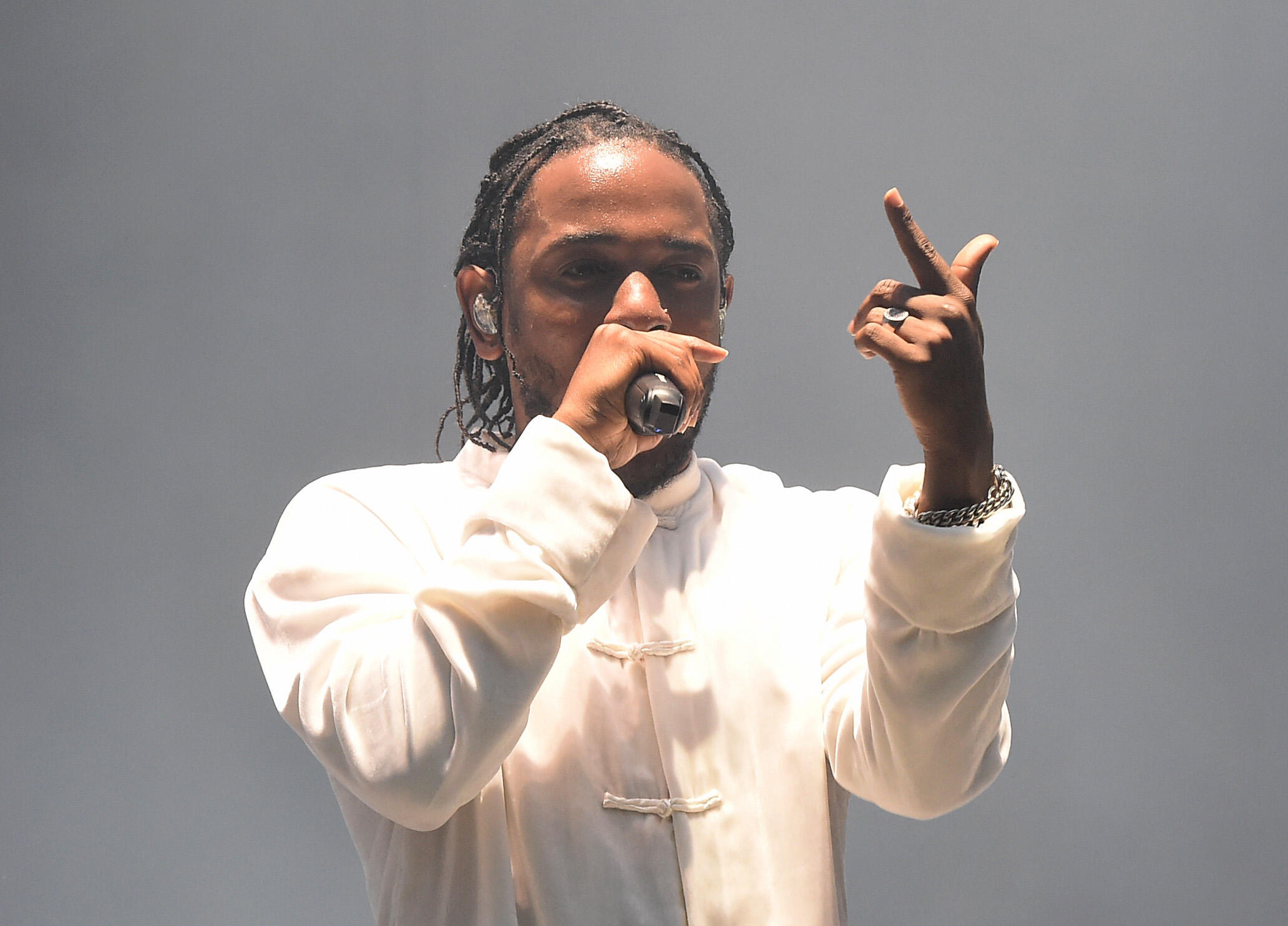 INDIO, CA - APRIL 23:  Kendrick Lamar performs on the Coachella Stage during day 3 (Weekend 2) of the Coachella Valley Music And Arts Festival on April 23, 2017 in Indio, California.  (Photo by Kevin Winter/Getty Images for Coachella)