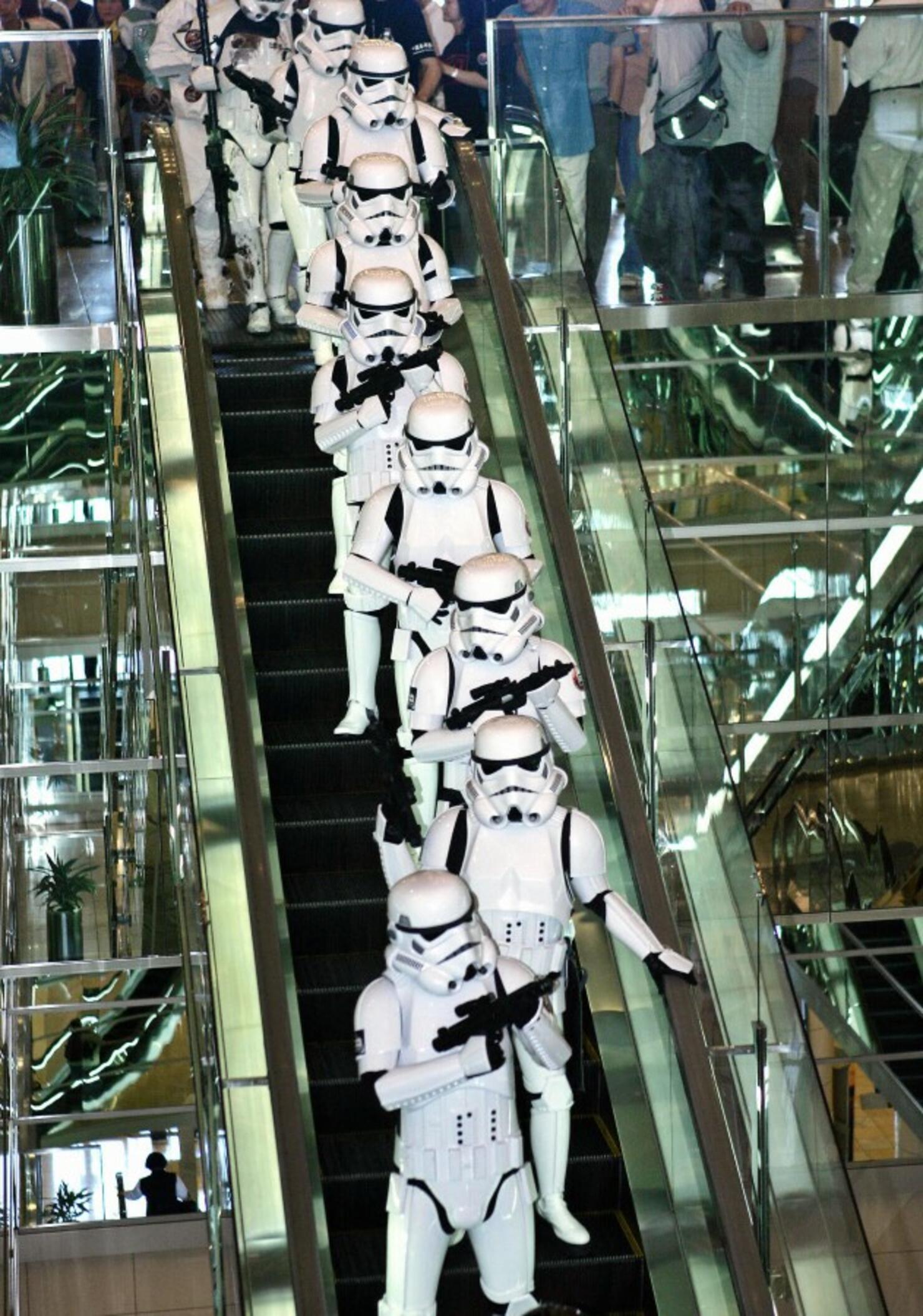 Fans dressed as Star Wars characters' St