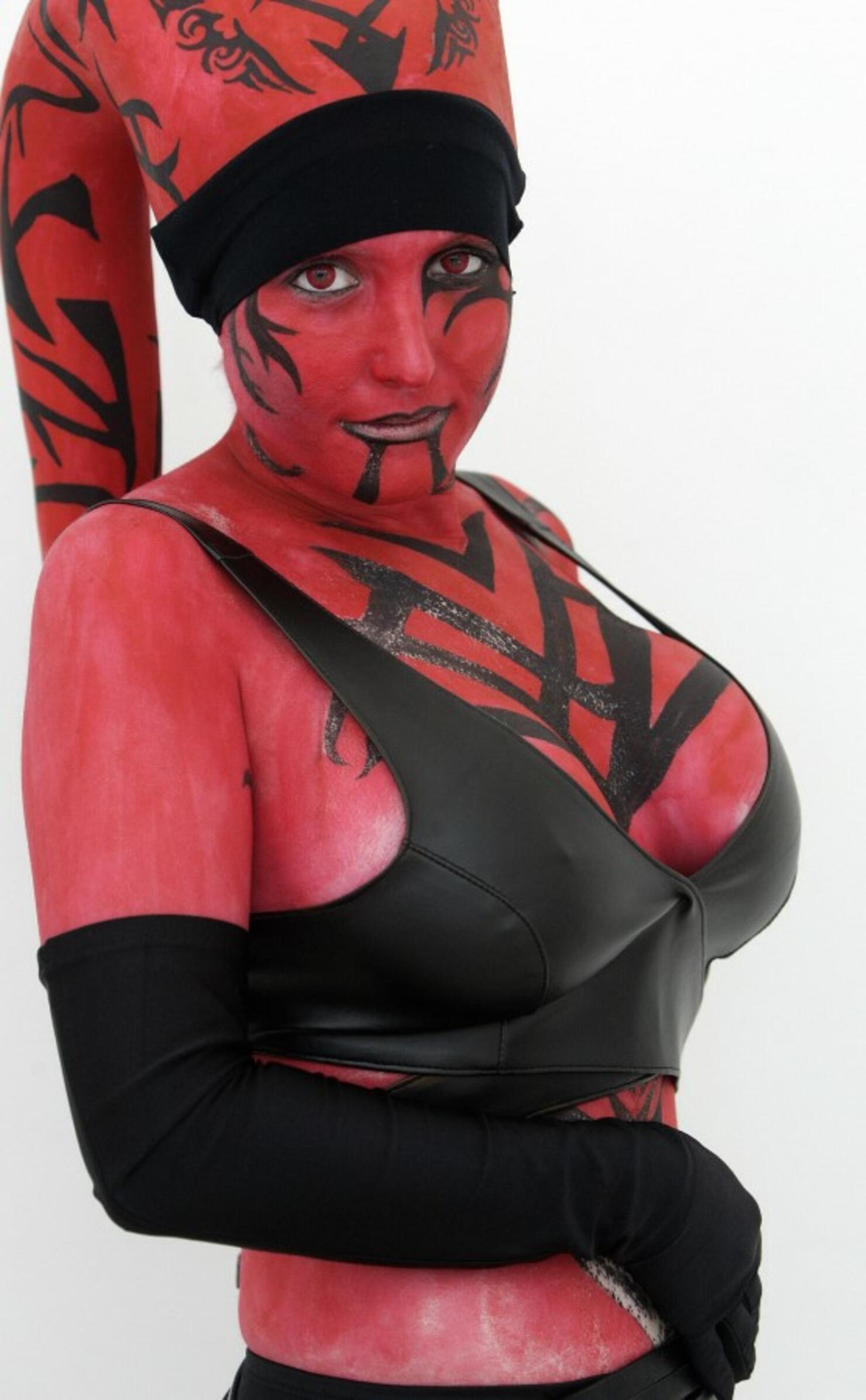 Star Wars fan poses during the "Star War