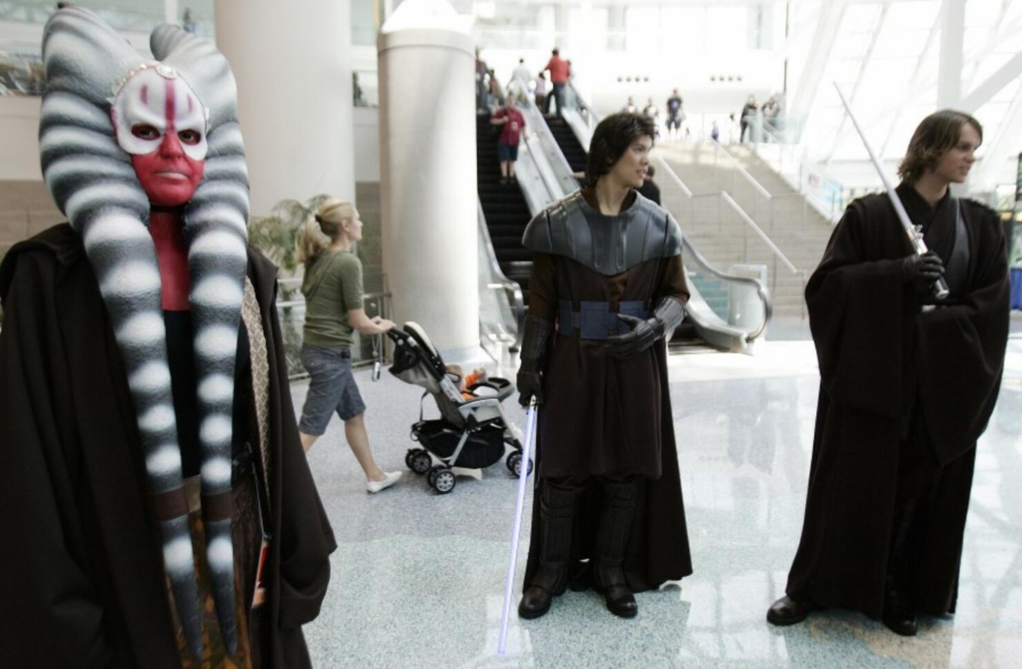 Star Wars fans arrive at the "Star Wars