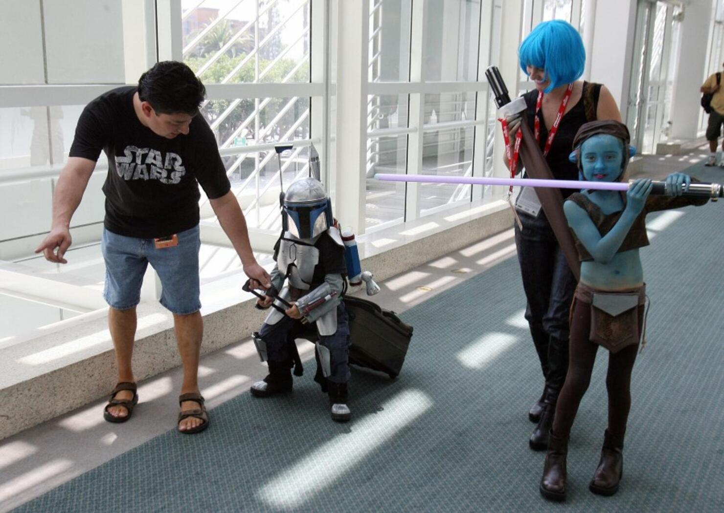 Star Wars fans arrive at the "Star Wars