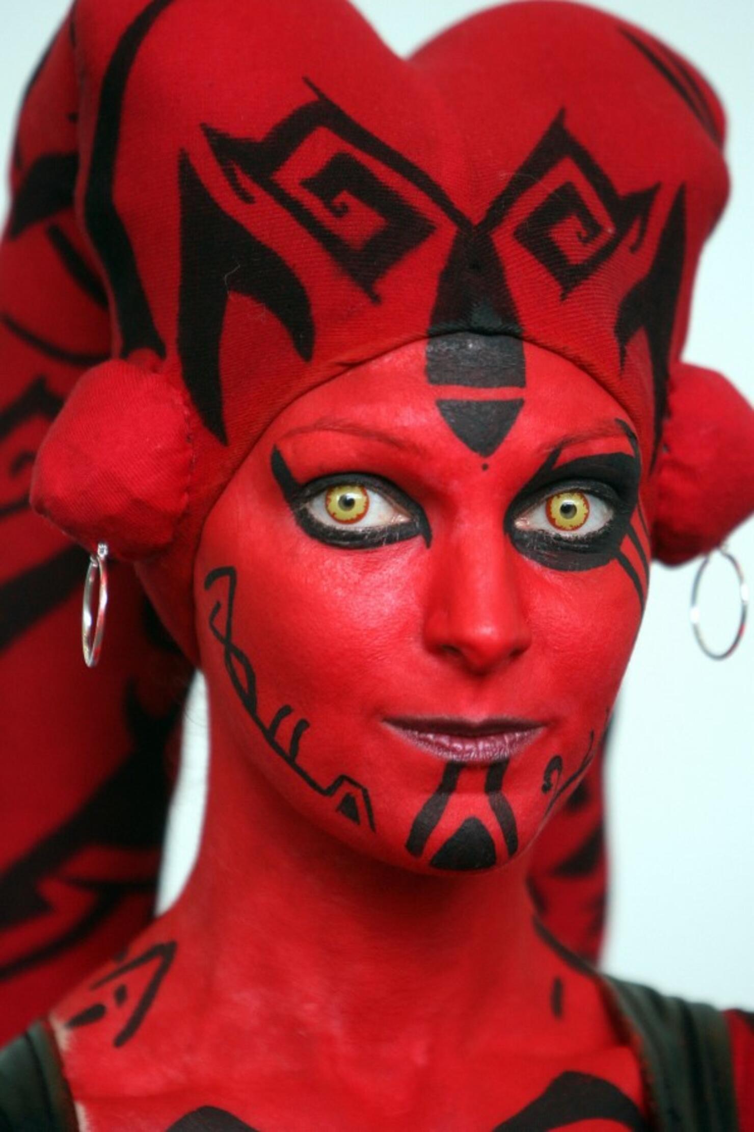 Star Wars fan poses during the "Star War