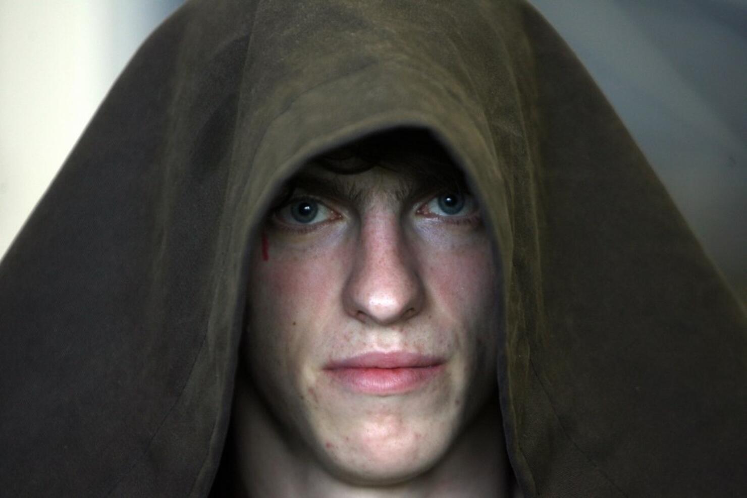 Star Wars fan poses during the "Star War