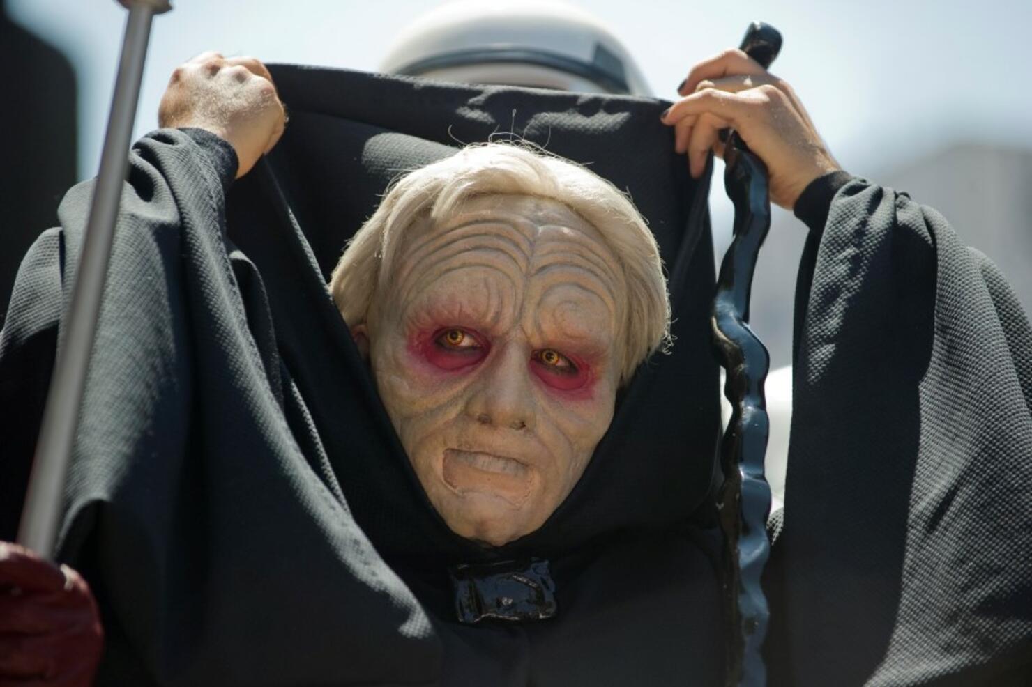 Fans dressed like Star Wars movie charac