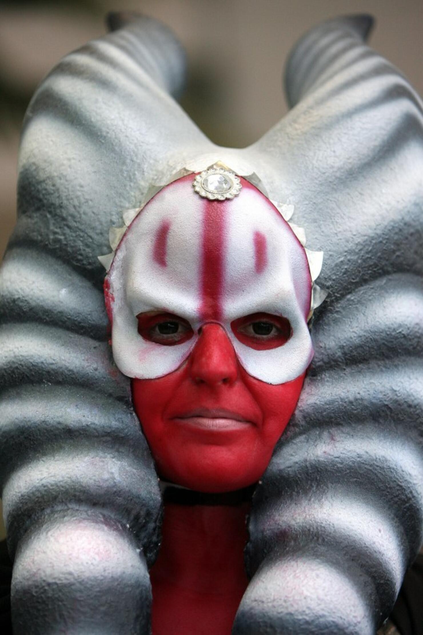 Star Wars fan poses during the "Star War