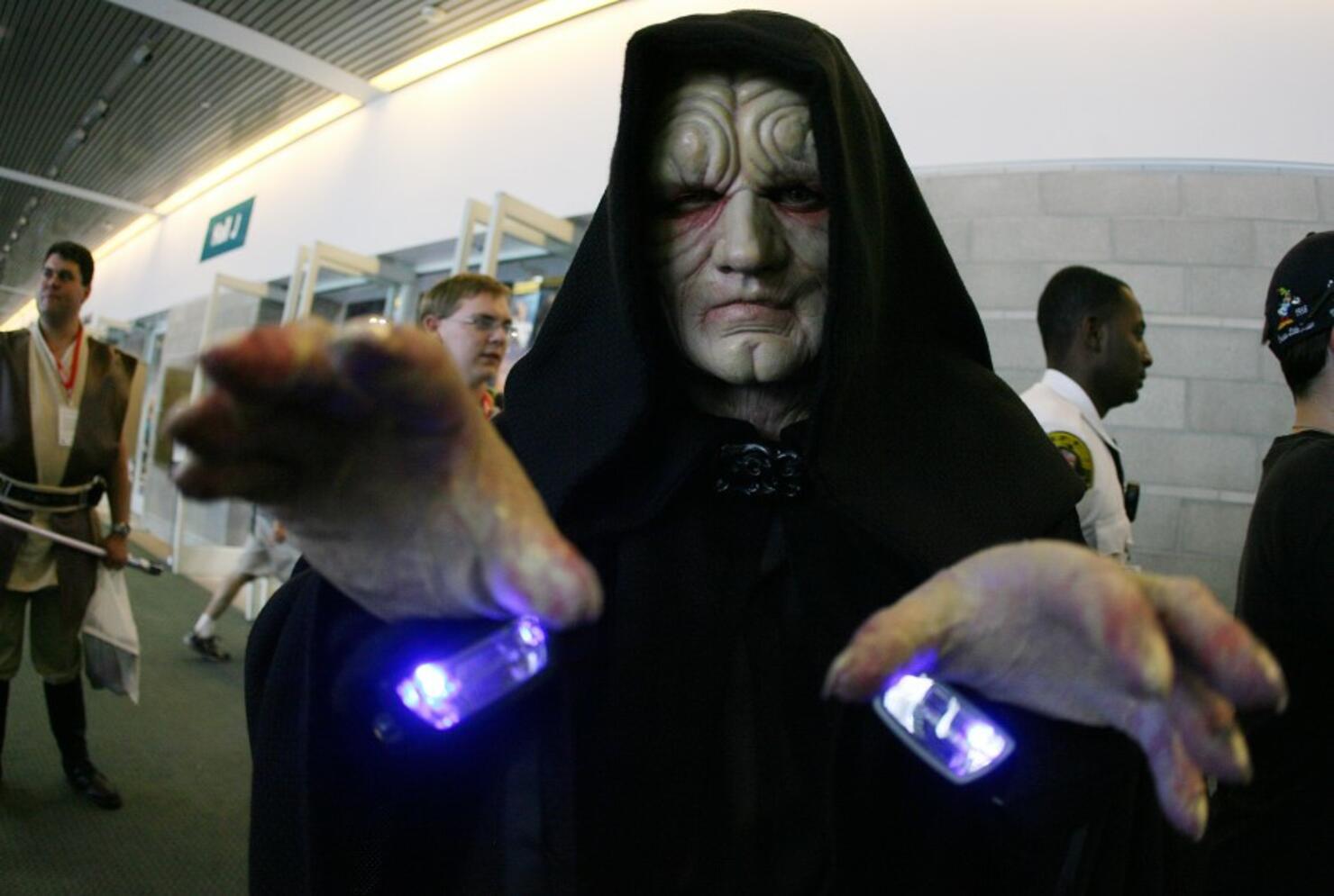 Star Wars fans arrives at the opening da