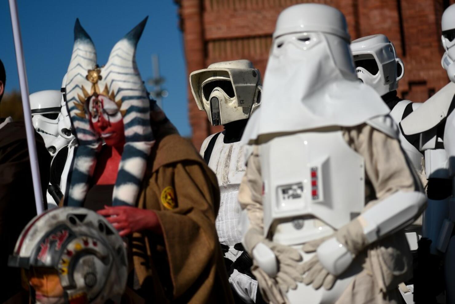 SPAIN-CINEMA-STAR WARS-FANS-PARADE