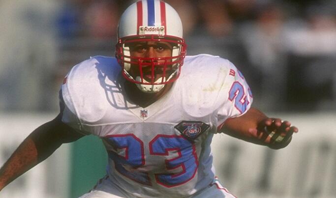 30 Oct 1994:  Defensive back Blaine Bishop of the Houston Oilers looks on during a game against the Los Angeles Raiders at the Los Angeles Memorial Coliseum in Los Angeles, California.  The Raiders won the game, 17-14. Mandatory Credit: Mike Powell  /Alls