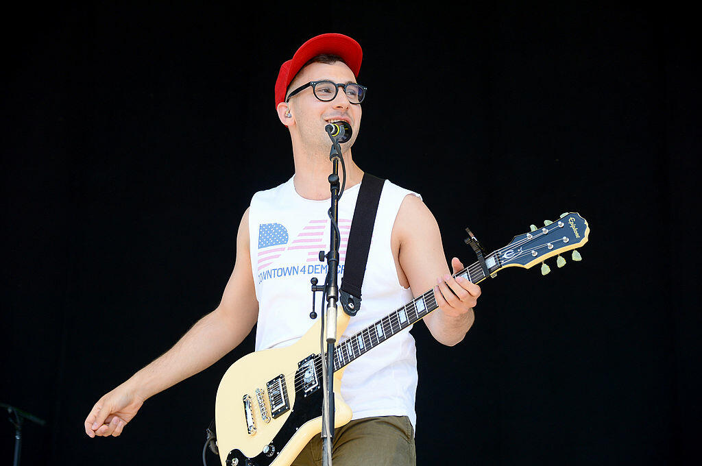 DOVER, DE - JUNE 20:  Jack Antonoff of Bleachers performs onstage during day 2 of the Firefly Music Festival on June 20, 2014 in Dover, Delaware.  (Photo by Theo Wargo/Getty Images for Firefly Music Festival)