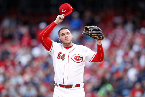 CINCINNATI, OH - MAY 08: Rookie Davis #54 of the Cincinnati Reds reacts while pitching against the New York Yankees in the first inning of a game at Great American Ball Park on May 8, 2017 in Cincinnati, Ohio. (Photo by Joe Robbins/Getty Images)