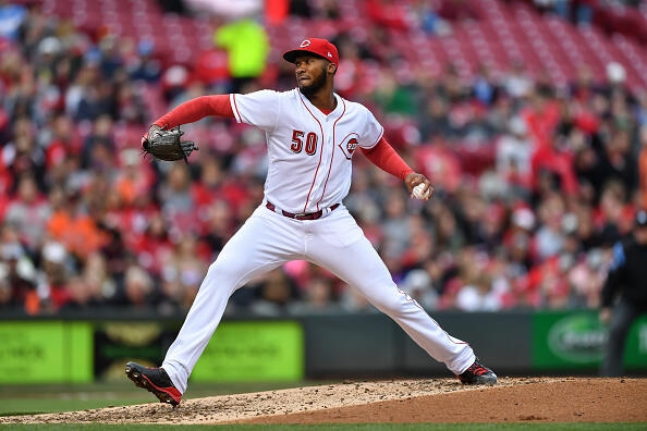 CINCINNATI, OH - MAY 6:  Amir Garrett #50 of the Cincinnati Reds pitches against the San Francisco Giants at Great American Ball Park on May 6, 2017 in Cincinnati, Ohio. (Photo by Jamie Sabau/Getty Images)