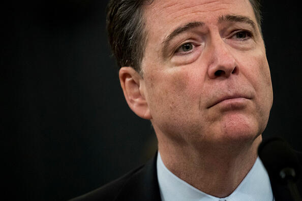 WASHINGTON, DC - MARCH 20: James Comey, Director of the Federal Bureau of Investigation (FBI), testifies during a House Permanent Select Committee on Intelligence hearing concerning Russian meddling in the 2016 United States election, on Capitol Hill, March 20, 2017 in Washington, DC. While both the Senate and House Intelligence committees have received private intelligence briefings in recent months, Monday's hearing is the first public hearing on alleged Russian attempts to interfere in the 2016 election. (Photo by Drew Angerer/Getty Images)