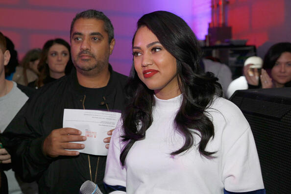 NEW YORK, NY - OCTOBER 15:  Ayesha Curry and Michael Mina attend Street Eats part of LOCAL presented by Delta Air Lines at Highline Stages on October 15, 2016 in New York City.  (Photo by Lars Niki/Getty Images for NYCWFF)