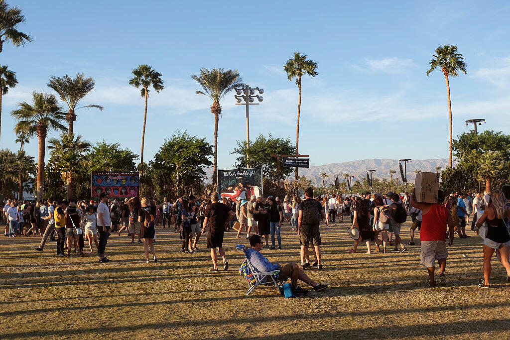 INDIO, CA - OCTOBER 16:  Music fans attend Desert Trip at the Empire Polo Field on October 16, 2016 in Indio, California.  (Photo by Frazer Harrison/Getty Images)