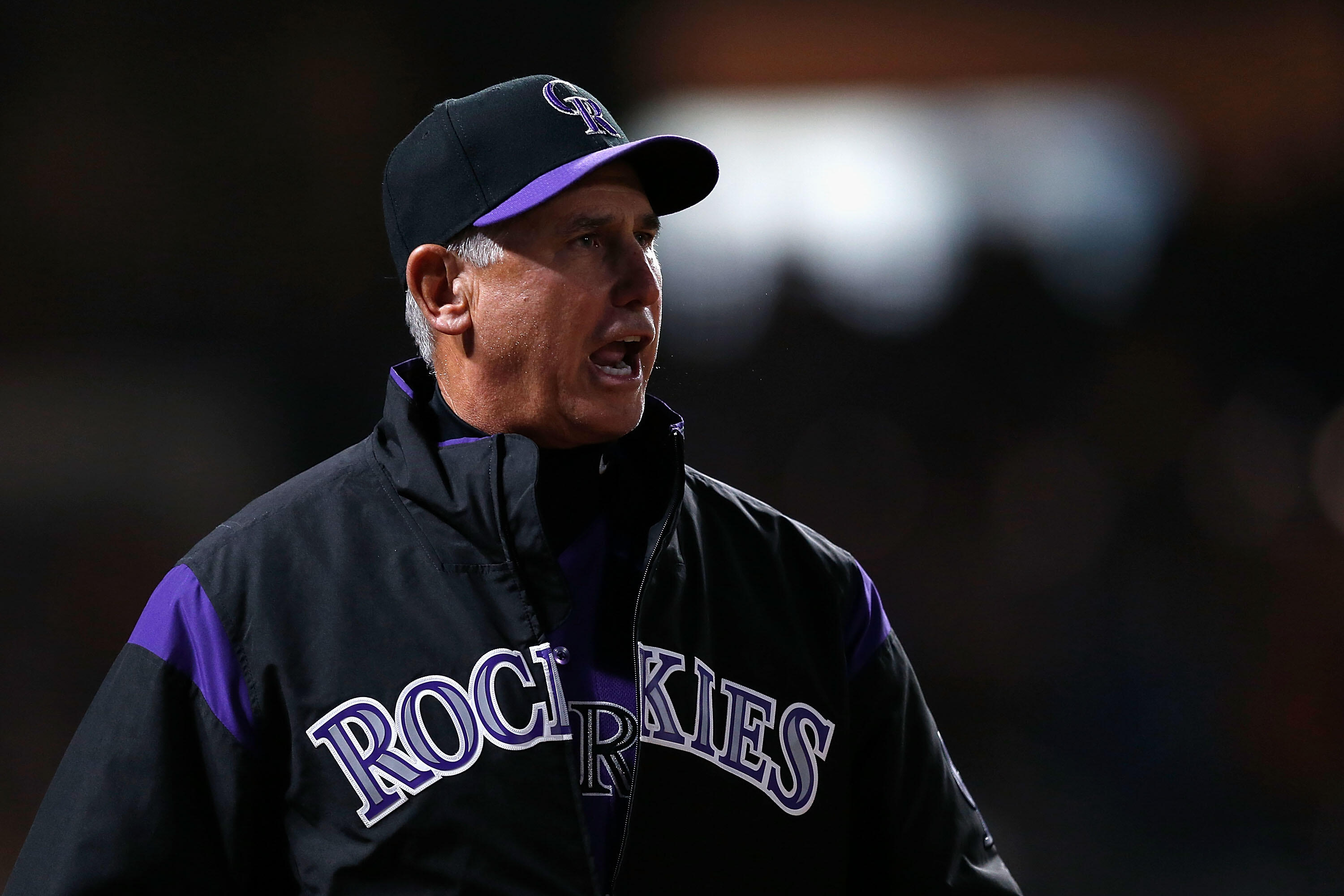 SAN FRANCISCO, CA - APRIL 14: Colorado Rockies manager Bud Black #10 is ejected from the game against the San Francisco Giants in the fourth inning at AT&T Park on April 14, 2017 in San Francisco, California. (Photo by Lachlan Cunningham/Getty Images)
