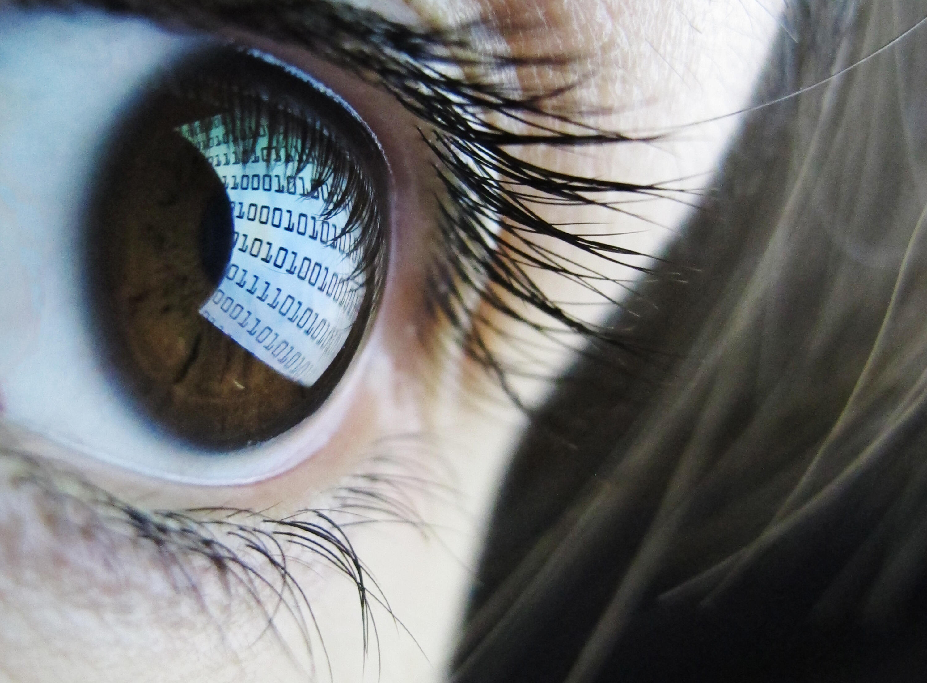 A pictures shows binary code reflected from a computer screen in a woman's eye on October 22, 2012. AFP PHOTO / LEON NEAL        (Photo credit should read LEON NEAL/AFP/Getty Images)