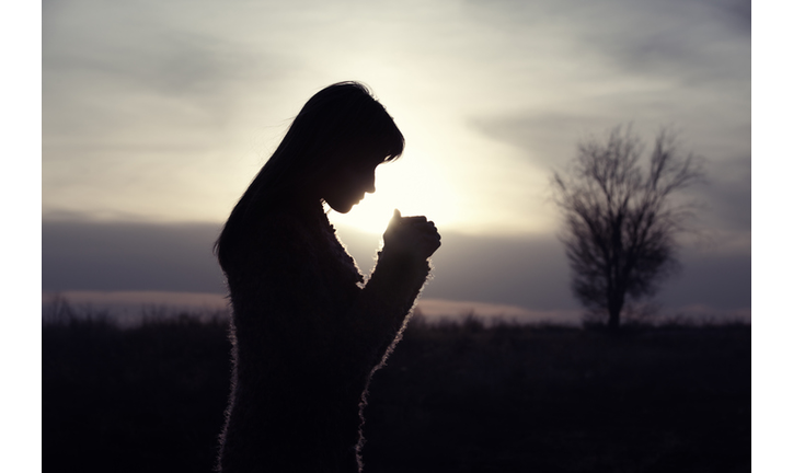Praying woman