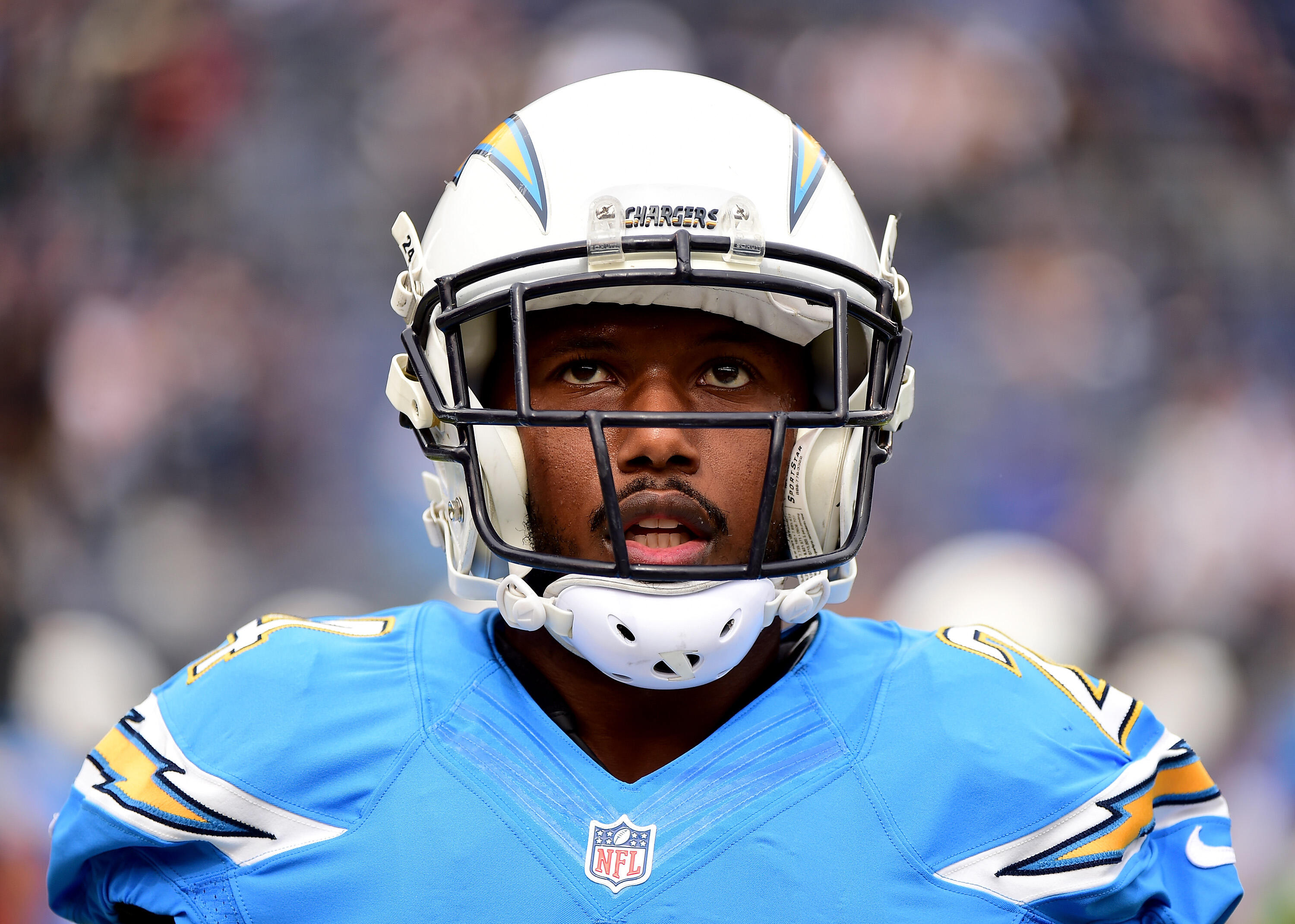 SAN DIEGO, CA - OCTOBER 25: Portrait of  Keenan Allen #13 of the San Diego Chargers during warm up before the game against the Oakland Raiders at Qualcomm Stadium on October 25, 2015 in San Diego, California.  (Photo by Harry How/Getty Images)
