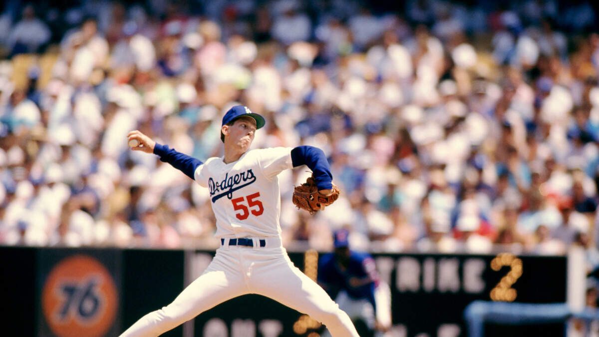 Former Los Angeles Dodgers pitcher Orel Hershiser speaks during