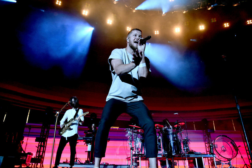CARSON, CA - MAY 20: Musician Dan Reynolds of Imagine Dragons performs at KROQ Weenie Roast y Fiesta 2017 at StubHub Center on May 20, 2017 in Carson, California. (Photo by Alberto E. Rodriguez/Getty Images for CBS Radio Inc.)