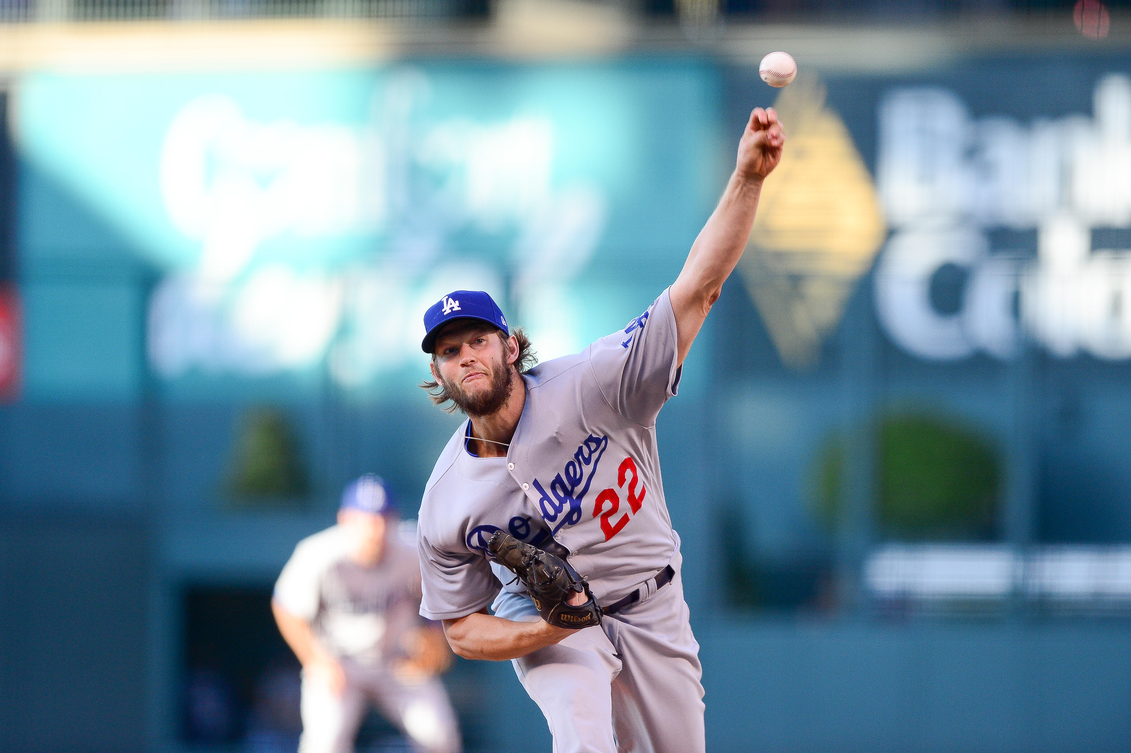 DENVER, CO - MAY 12: Clayton Kershaw #22 of the Los Angeles Dodgers pitches against the Colorado Rockies in the first inning of a game at Coors Field on May 12, 2017 in Denver, Colorado.  (Photo by Dustin Bradford/Getty Images)