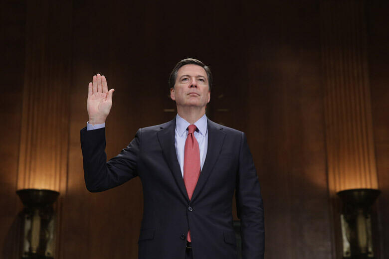 WASHINGTON, DC - DECEMBER 09:  Federal Bureau of Investigation Director James Comey is sworn in before testifying to the Senate Judicary Committee in the Dirksen Senate Office Building on Capitol Hill December 9, 2015 in Washington, DC. Comey was question