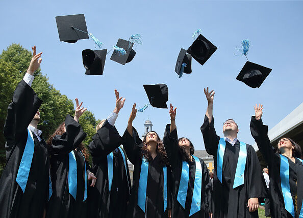 University Students Celebrate Their Graduation