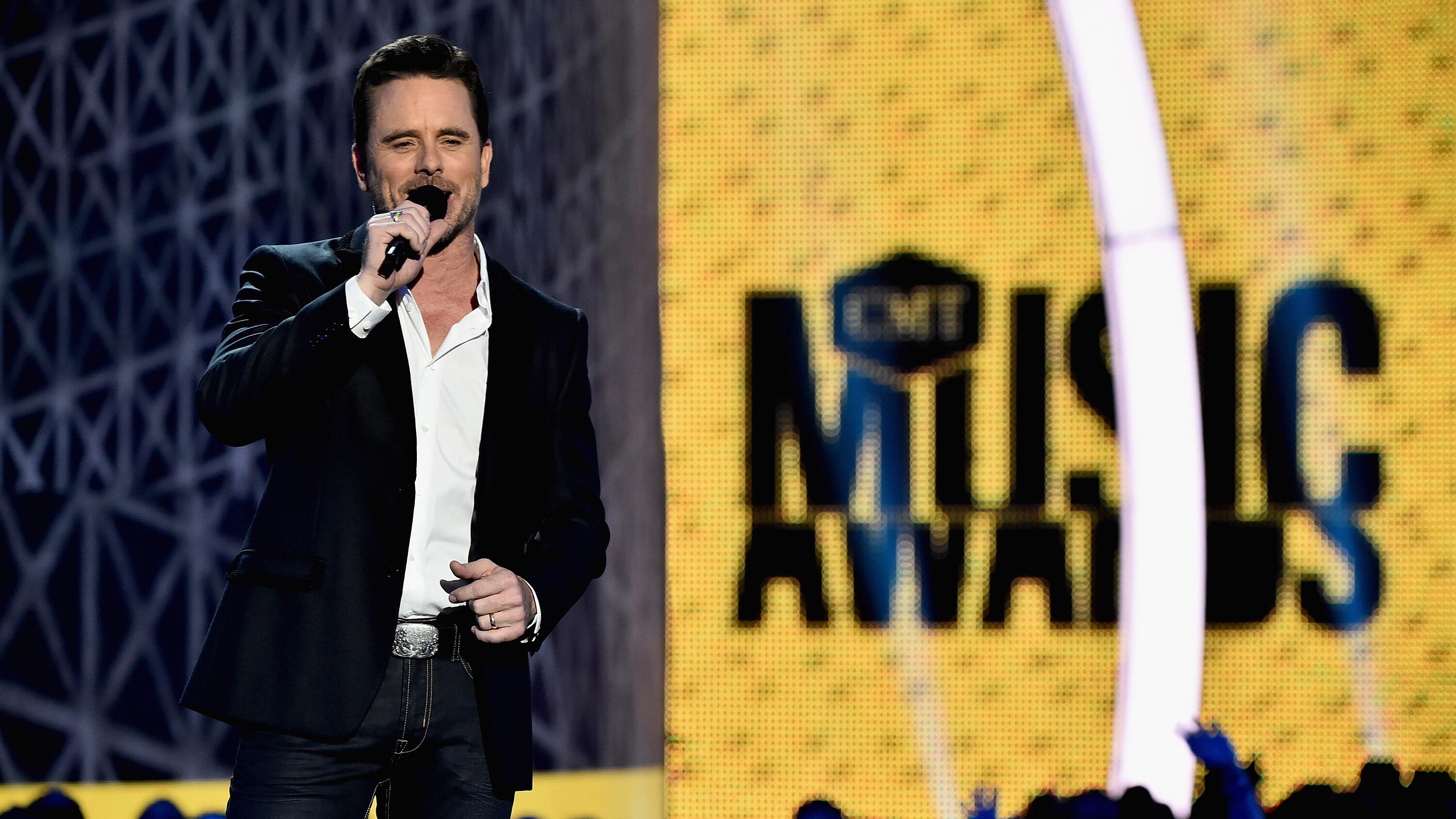 NASHVILLE, TN - JUNE 07:  Host Charles Esten speaks onstage during the 2017 CMT Music Awards at the Music City Center on June 6, 2017 in Nashville, Tennessee.  (Photo by Michael Loccisano/Getty Images for CMT)