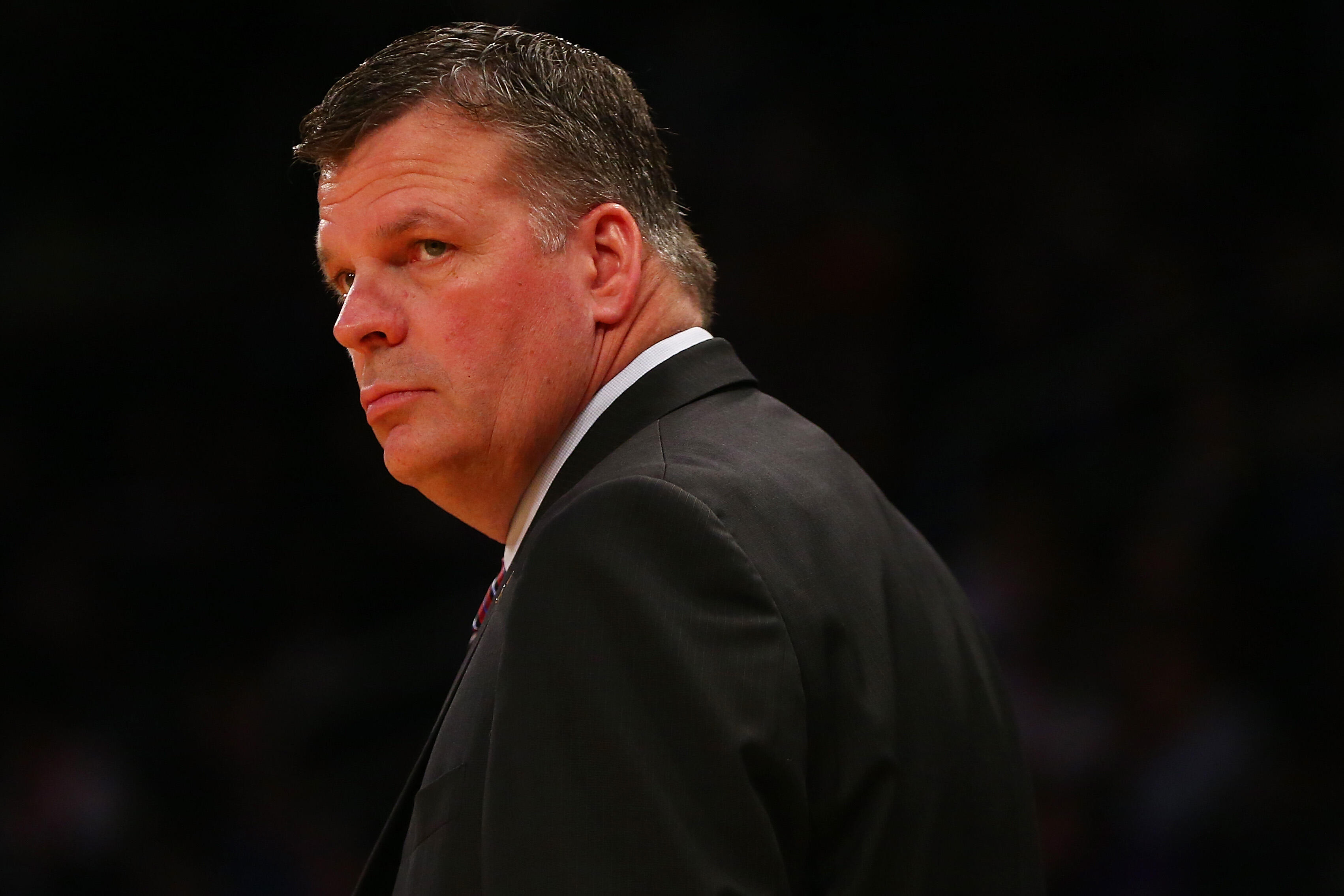 NEW YORK, NY - MARCH 10:  Head coach Greg McDermott of the Creighton Bluejays  looks on against Xavier Musketeers during the Big East Basketball Tournament - Semifinals at Madison Square Garden on March 10, 2017 in New York City.  (Photo by Mike Stobe/Get