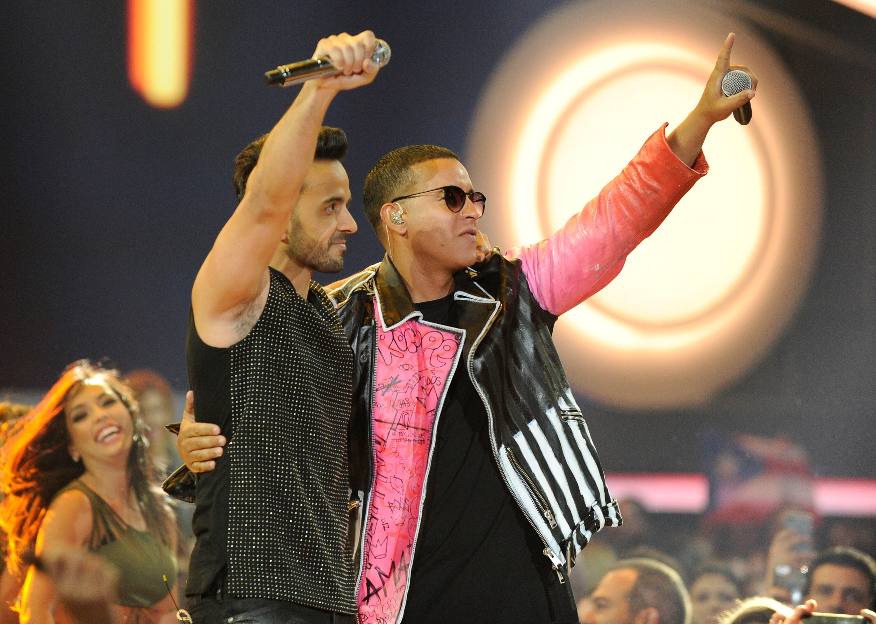 CORAL GABLES, FL - APRIL 27:  Luis Fonsi and Daddy Yankee perform onstage at the Billboard Latin Music Awards at Watsco Center on April 27, 2017 in Coral Gables, Florida.  (Photo by Sergi Alexander/Getty Images)