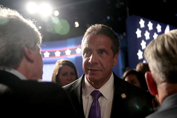 HEMPSTEAD, NY - SEPTEMBER 26: New York Gov. Andrew Cuomo attends the Presidential Debate at Hofstra University on September 26, 2016 in Hempstead, New York.  The first of four debates for the 2016 Election, three Presidential and one Vice Presidential, is moderated by NBC's Lester Holt.  (Photo by Drew Angerer/Getty Images)