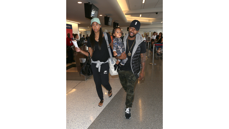 R&B Singer, Omarion and his girlfriend Apryl Jones spotted with their son, Megaa Omari.