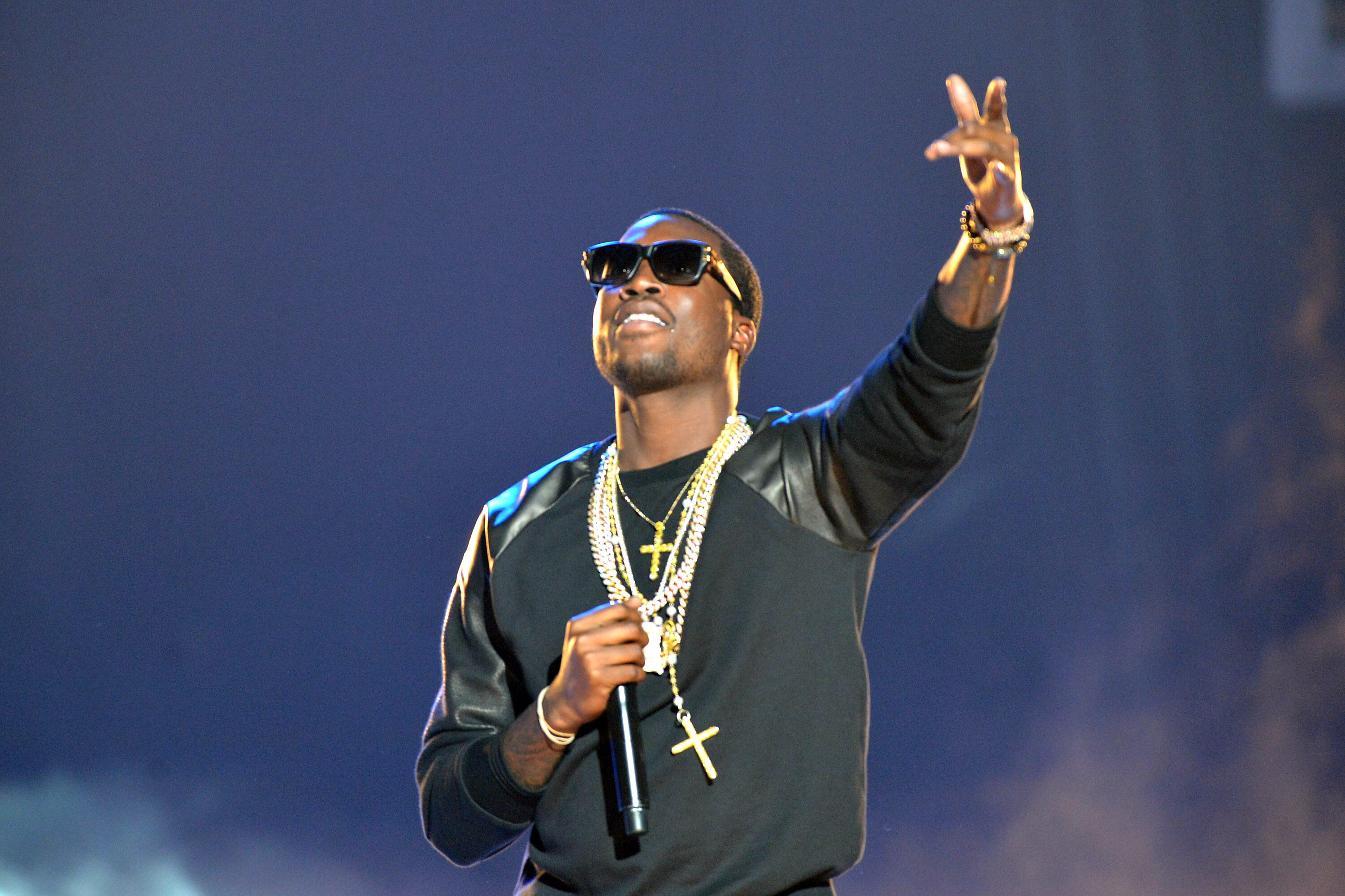 ATLANTA, GA - SEPTEMBER 29:  Meek Mill performs onstage at the 2012 BET Hip Hop Awards at Boisfeuillet Jones Atlanta Civic Center on September 29, 2012 in Atlanta, Georgia.  (Photo by Rick Diamond/Getty Images for BET)