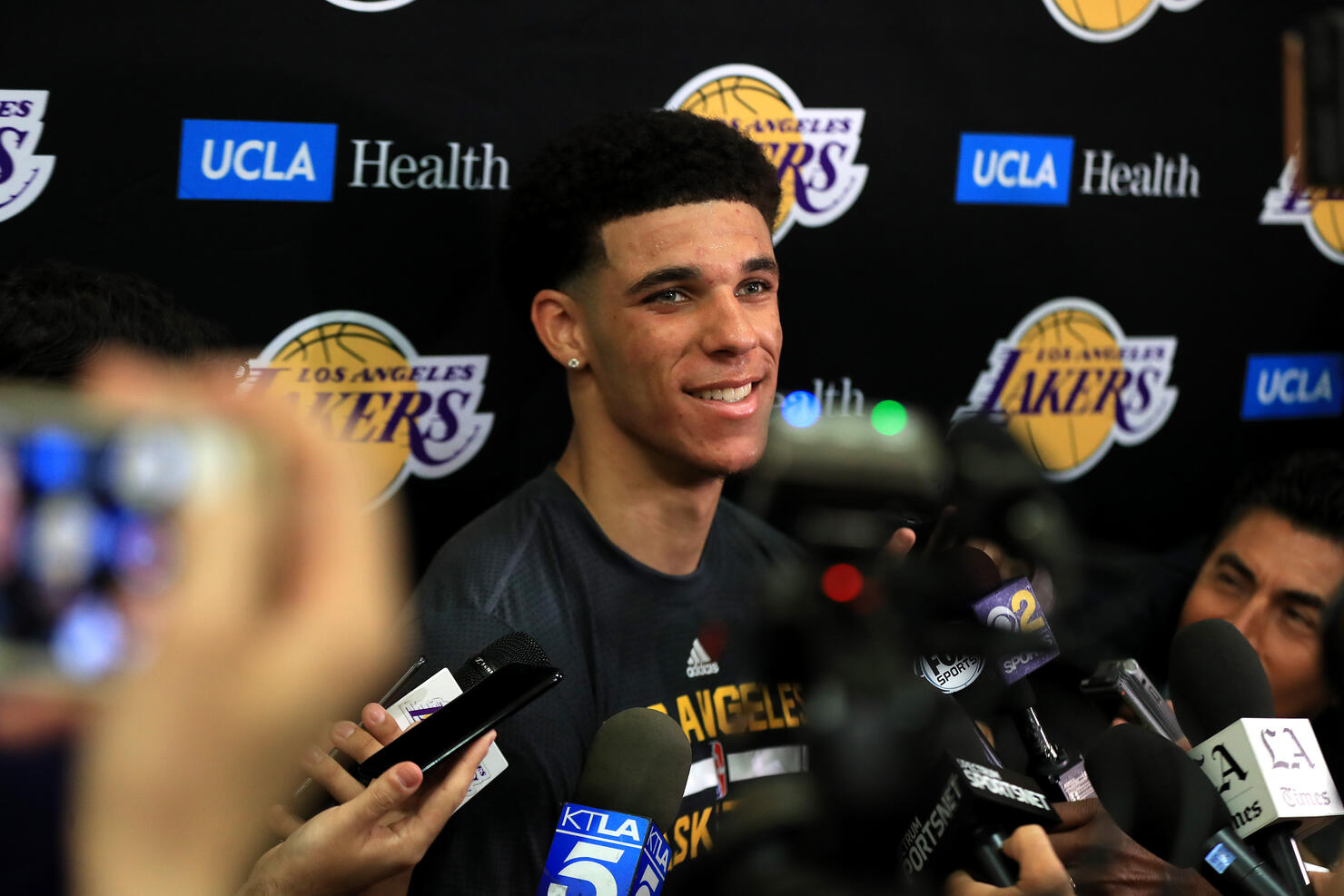 NBA Prospect Lonzo Ball Los Angeles Lakers Workout - Media Availability