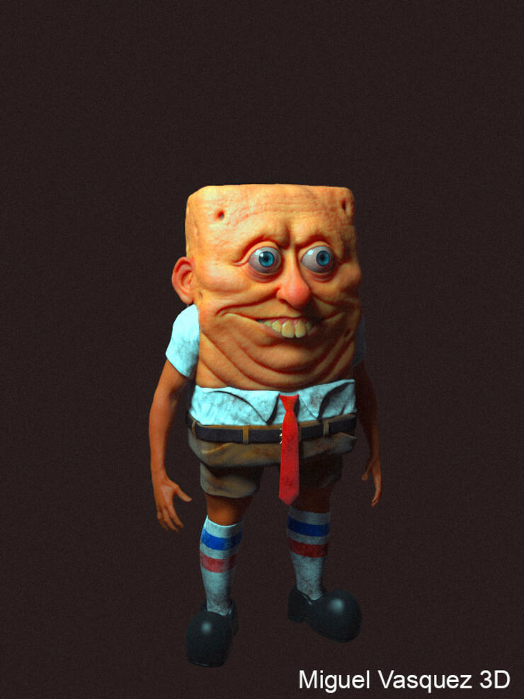 Artists Renderings Of Spongebob Characters As Humans Will Haunt You 9404