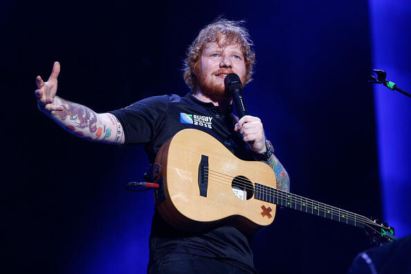 AUCKLAND, NEW ZEALAND - DECEMBER 12:  Ed Sheeran performs at Mt Smart Stadium on December 12, 2015 in Auckland, New Zealand.  (Photo by Phil Walter/Getty Images)