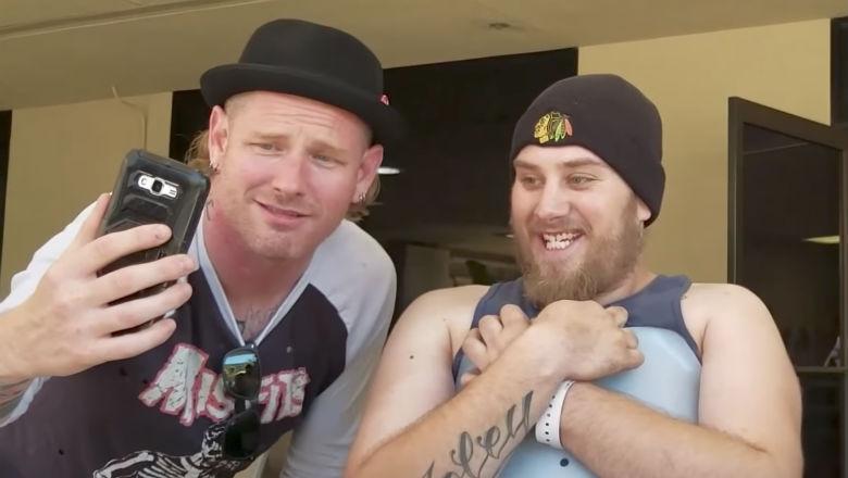 Corey Taylor Visits Paralyzed Superfan In The Hospital | iHeart