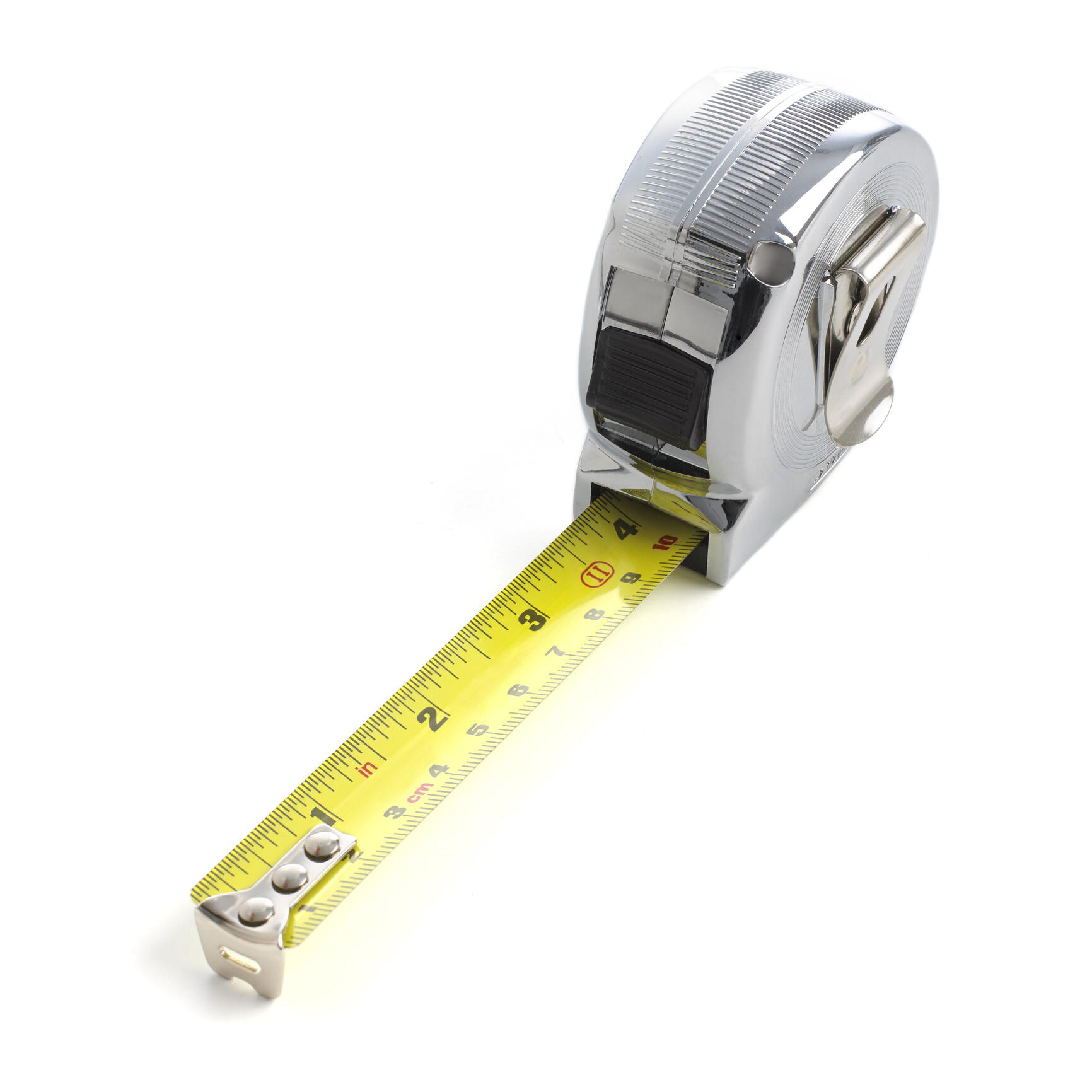 Retractable tape measure.