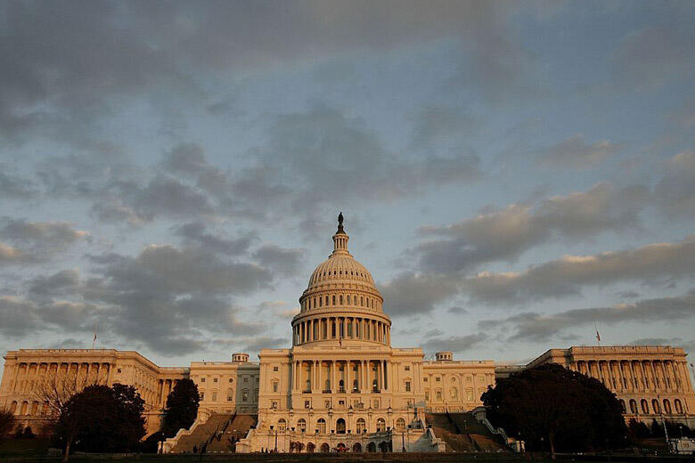 WASHINGTON - JANUARY 23:  Clouds move as the sun sets against the west front of the United States Capitol building January 23, 2007 in Washington, DC. U.S. President George W. Bush is scheduled to deliver his State of the Union speech before a joint meeti