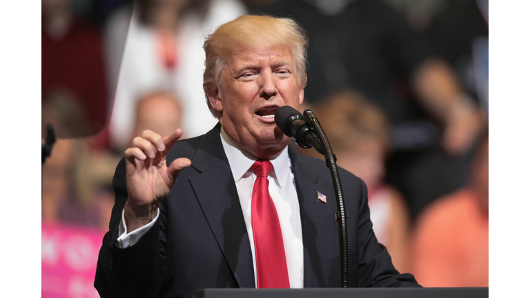 President Donald Trump Holds Rally In Cedar Rapids, IA