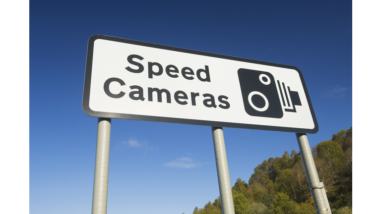 Speed cameras sign