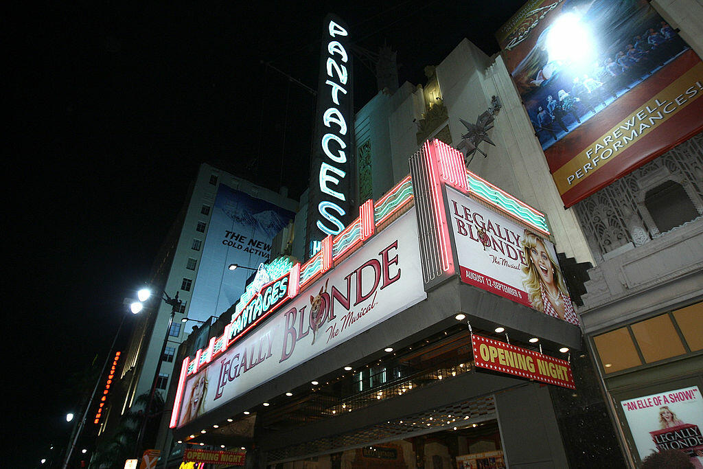 HOLLYWOOD - AUGUST 14:  The exterior of the Pantages Theater at the premiere of 