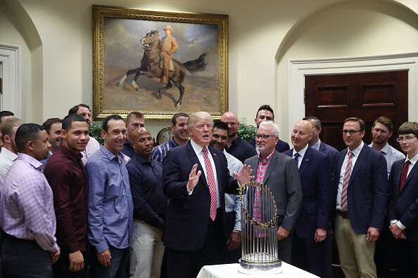 World Series Champions Chicago Cubs Hosted By President Trump At The White House