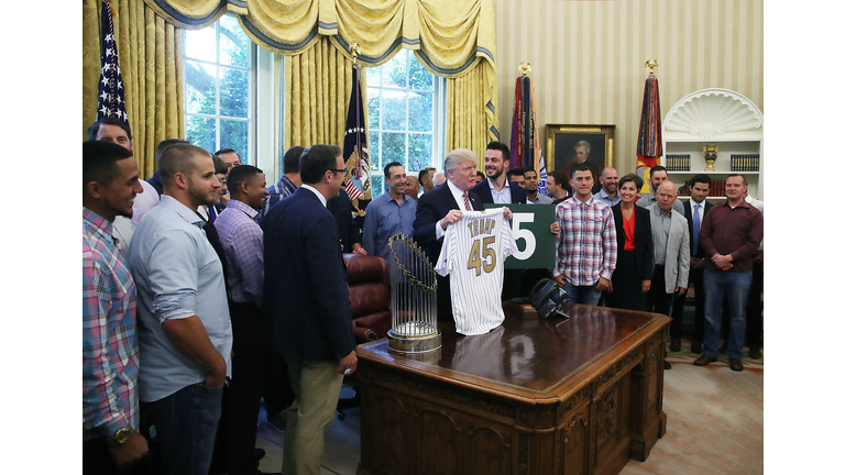 World Series Champions Chicago Cubs Hosted By President Trump At The White House