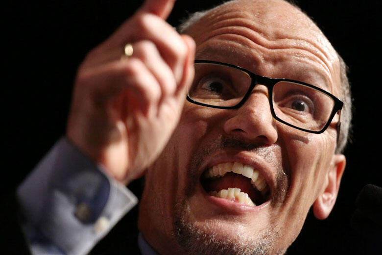 MIAMI, FL - APRIL 19:  DNC Chair Tom Perez speaks during a 